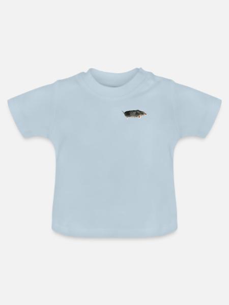 Maulwurf - Baby Bio-T-Shirt mit Rundhals - Hellblau
