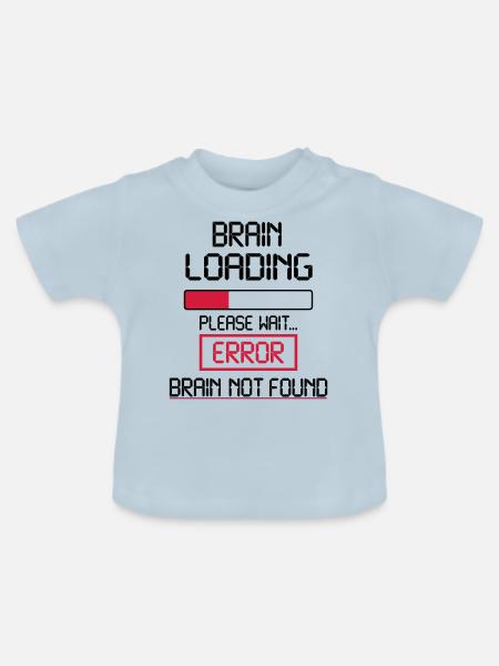 brain loading error - Baby Bio-T-Shirt mit Rundhals - Hellblau
