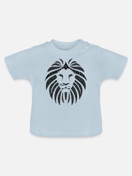 Afrika Löwe Lion - Baby Bio-T-Shirt mit Rundhals - Hellblau