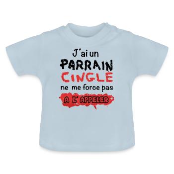 Pate Shirt • Zitat lustig • Crazy Gifts - Baby Bio-T-Shirt mit Rundhals - Hellblau - Vorne