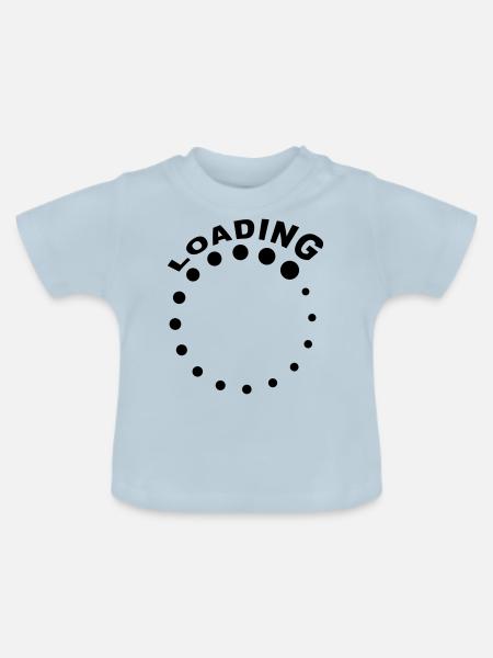Loading - Baby Bio-T-Shirt mit Rundhals - Hellblau