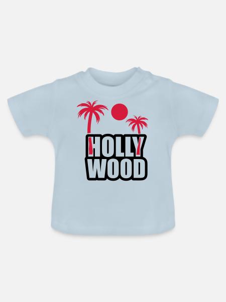 hollywood01 - Baby Bio-T-Shirt mit Rundhals - Hellblau