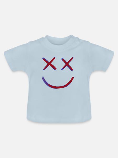 Smile - Baby Bio-T-Shirt mit Rundhals - Hellblau