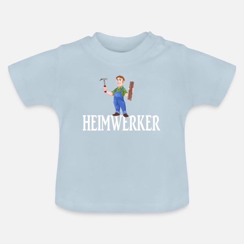 Bricolage - T-shirt bio col rond Bébé - bleu clair