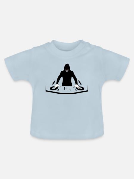 DJ DUNKELHEIT - Baby Bio-T-Shirt mit Rundhals - Hellblau
