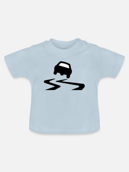 derapage - Baby Bio-T-Shirt mit Rundhals - Hellblau