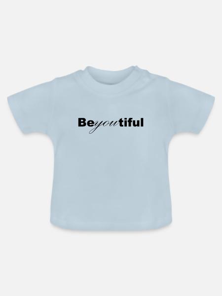 Be-You-tiful - Baby Bio-T-Shirt mit Rundhals - Hellblau