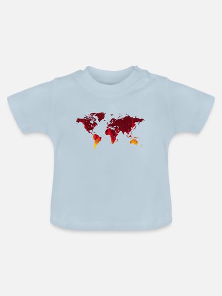Erde - Baby Bio-T-Shirt mit Rundhals - Hellblau
