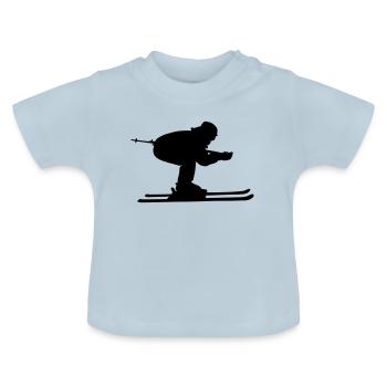 Skifahrer Aerodynamisch - Baby Bio-T-Shirt mit Rundhals - Hellblau - Vorne