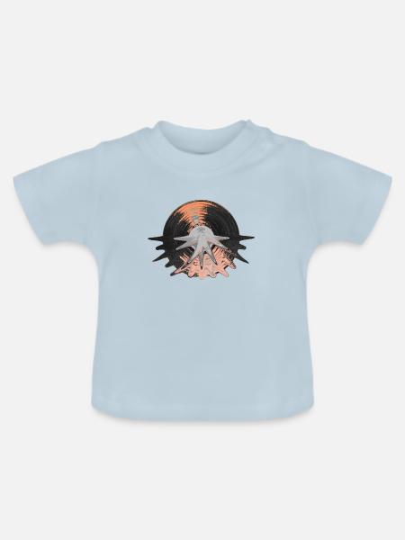 Vinyl - Baby Bio-T-Shirt mit Rundhals - Hellblau