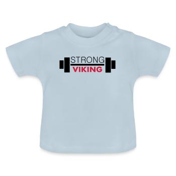 Strong Viking - Baby Bio-T-Shirt mit Rundhals - Hellblau - Vorne