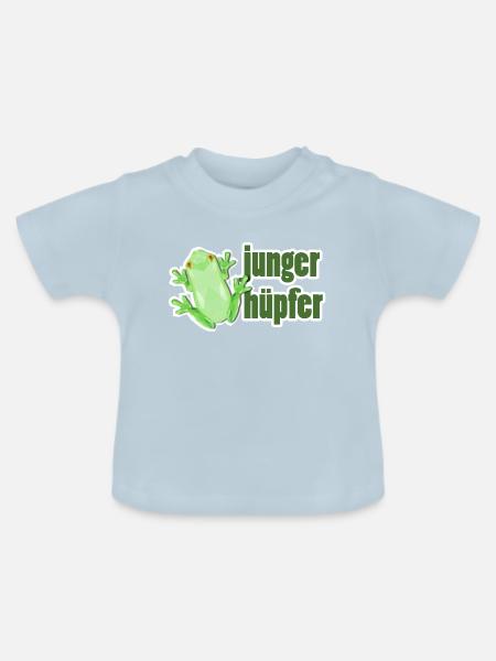 Junger Hüpfer - Baby Bio-T-Shirt mit Rundhals - Hellblau
