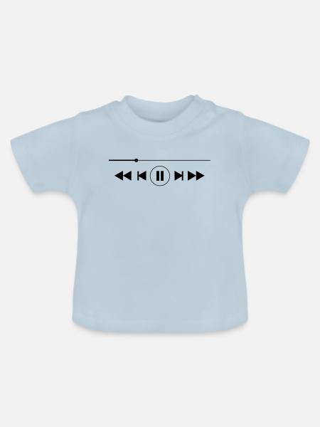 Music - Baby Bio-T-Shirt mit Rundhals - Hellblau