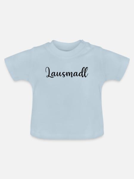 Lausmadl - Baby Bio-T-Shirt mit Rundhals - Hellblau