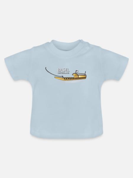 FAEHRI SCHIFF BASEL - Baby Bio-T-Shirt mit Rundhals - Hellblau
