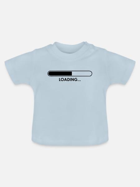 Universelles Loading Symbol - 1C - Baby Bio-T-Shirt mit Rundhals - Hellblau