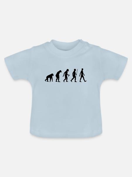 Evolution - Baby Bio-T-Shirt mit Rundhals - Hellblau