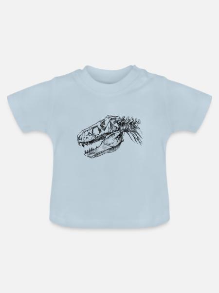 T-Rex - Baby Bio-T-Shirt mit Rundhals - Hellblau