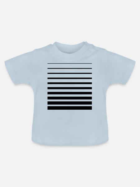 Linien Gradient Grafik - Baby Bio-T-Shirt mit Rundhals - Hellblau