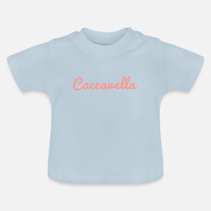 Caccavella - T-shirt bio col rond Bébé - bleu clair