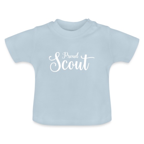 Proud Scout Lettering White - Baby Bio-T-Shirt mit Rundhals