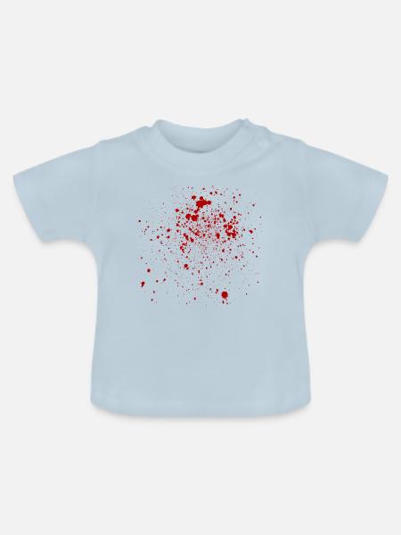 Blood - Blut - Baby Bio-T-Shirt mit Rundhals - Hellblau