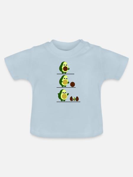 Avocado - Baby Bio-T-Shirt mit Rundhals - Hellblau