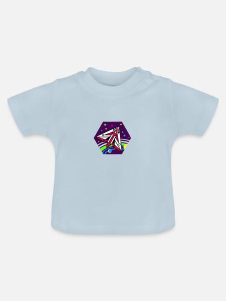 Raumschiff - Baby Bio-T-Shirt mit Rundhals - Hellblau