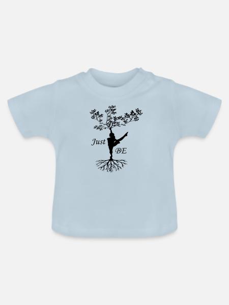 Meditation - Baby Bio-T-Shirt mit Rundhals - Hellblau