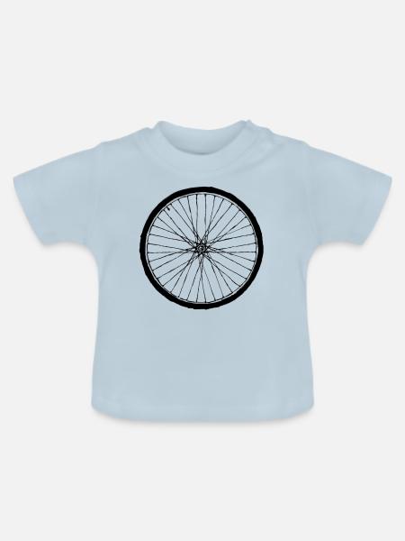 Rad - Baby Bio-T-Shirt mit Rundhals - Hellblau
