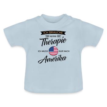 Amerika - Baby Bio-T-Shirt mit Rundhals - Hellblau - Vorne