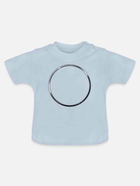 RING 3D METALLIC - Baby Bio-T-Shirt mit Rundhals - Hellblau