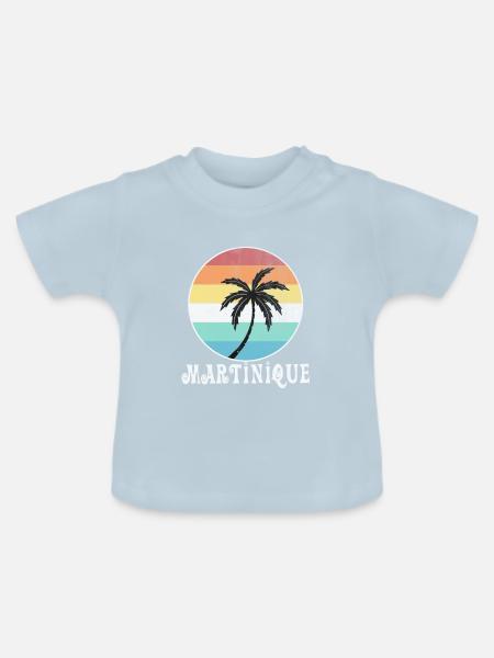 Martinique - Baby Bio-T-Shirt mit Rundhals - Hellblau