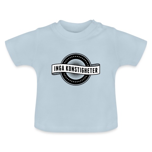 Inga Konstigheters klassiska logga (ljus) - Ekologisk T-shirt med rund hals baby
