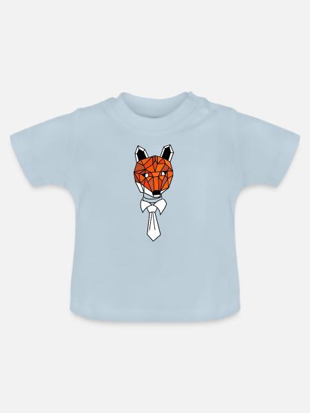 Herr Fox - Baby Bio-T-Shirt mit Rundhals - Hellblau