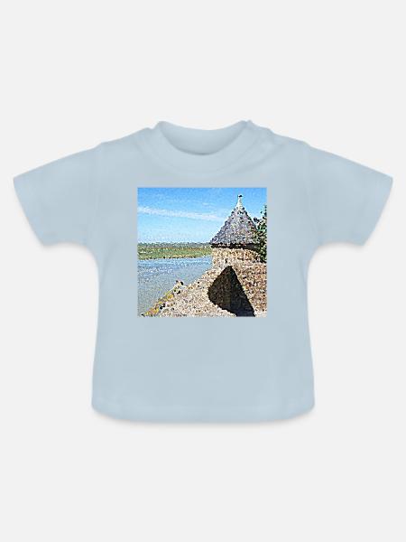 Mount Wonder und sein Turm - Baby Bio-T-Shirt mit Rundhals - Hellblau