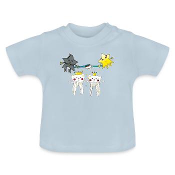 Healthy teeth - Baby Organic T-Shirt with Round Neck - light blue - Front