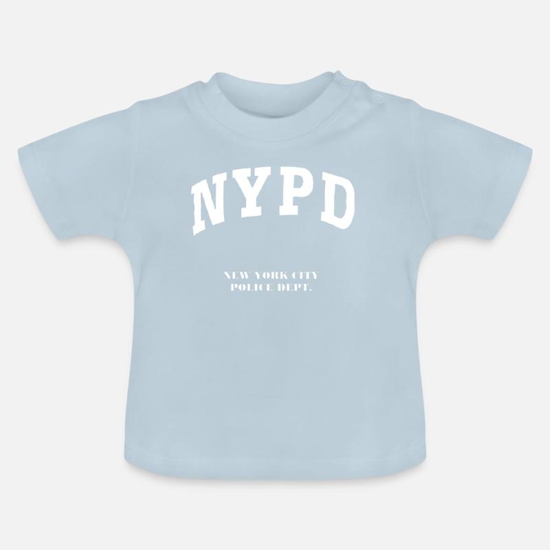 NYPD - T-shirt bio col rond Bébé - bleu clair