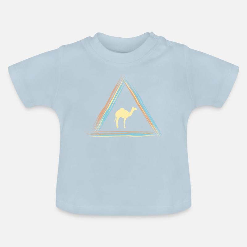 chameau - T-shirt bio col rond Bébé - bleu clair