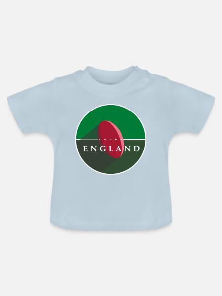 RUGBY ENGLAND - Baby Bio-T-Shirt mit Rundhals - Hellblau