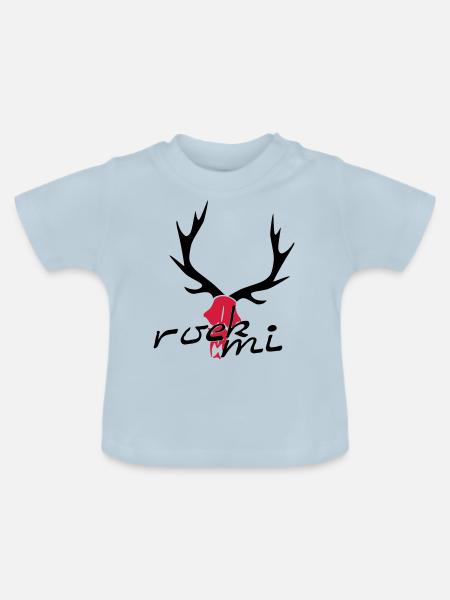 rock mi - Baby Bio-T-Shirt mit Rundhals - Hellblau