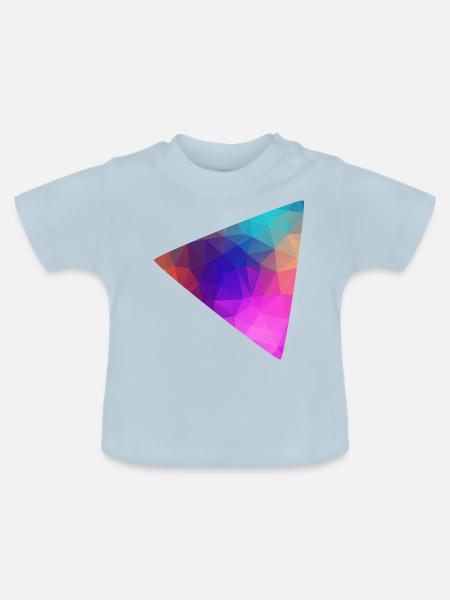 Dreieck bunt - Baby Bio-T-Shirt mit Rundhals - Hellblau