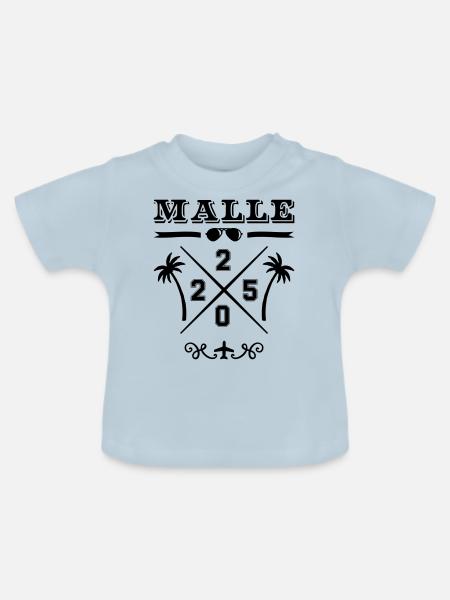 malle 2025 majorca - Baby Bio-T-Shirt mit Rundhals - Hellblau
