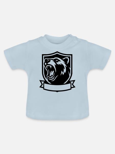 Unser Bär - Baby Bio-T-Shirt mit Rundhals - Hellblau