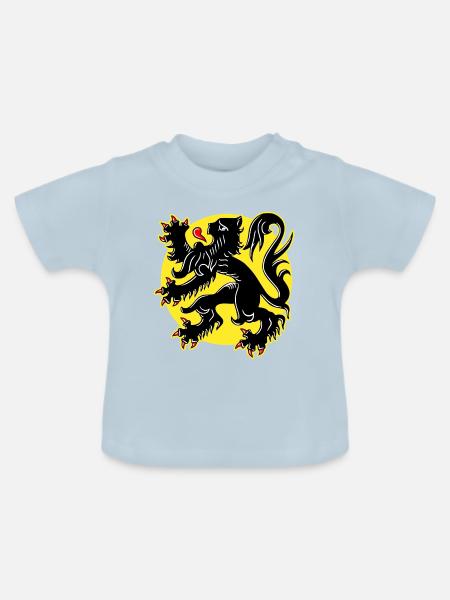 Flandern - Baby Bio-T-Shirt mit Rundhals - Hellblau