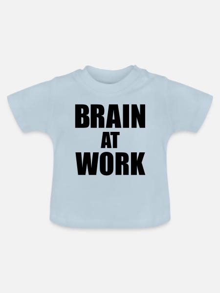 Brain at work - Baby Bio-T-Shirt mit Rundhals - Hellblau