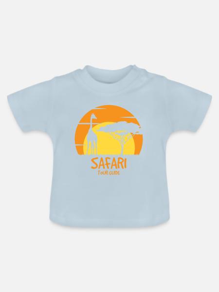 Safari Reiseführer - Baby Bio-T-Shirt mit Rundhals - Hellblau