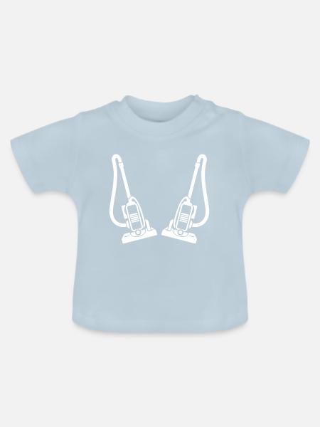 Staubsauger Icon - Baby Bio-T-Shirt mit Rundhals - Hellblau
