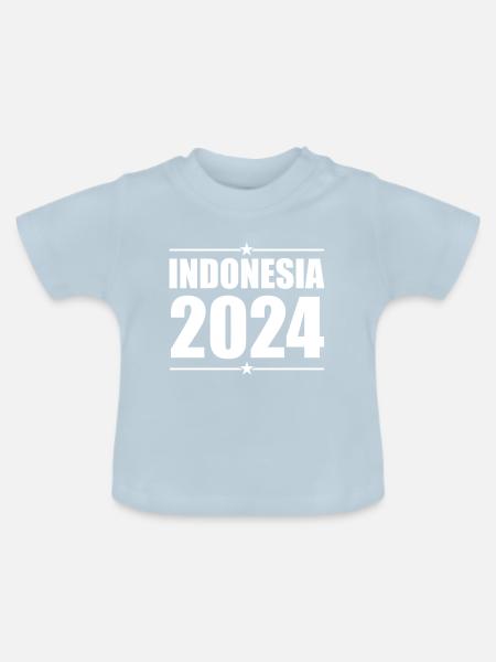 Indonesia 2024 - Baby Bio-T-Shirt mit Rundhals - Hellblau