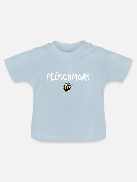 Plüschmors, Hummel, Plattdeutsch - Baby Bio-T-Shirt mit Rundhals - Hellblau